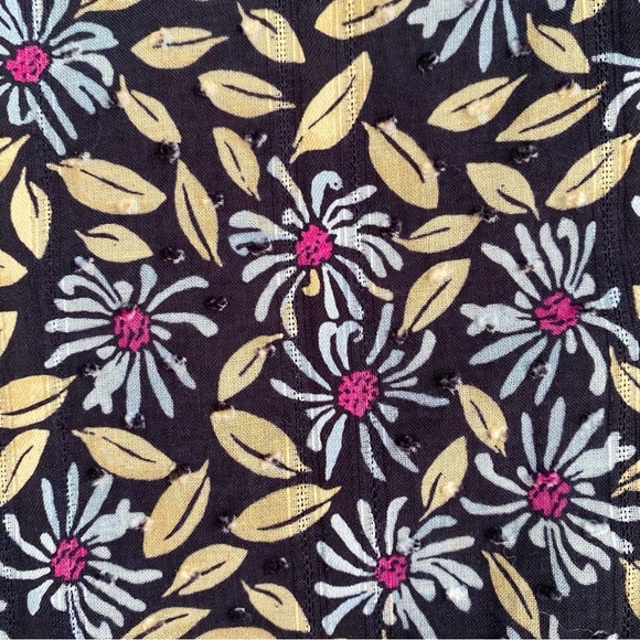 Joie Paige Cotton Midi Dress Caviar Multi Black Floral Print – Size L – NWOT - Picture 12 of 12